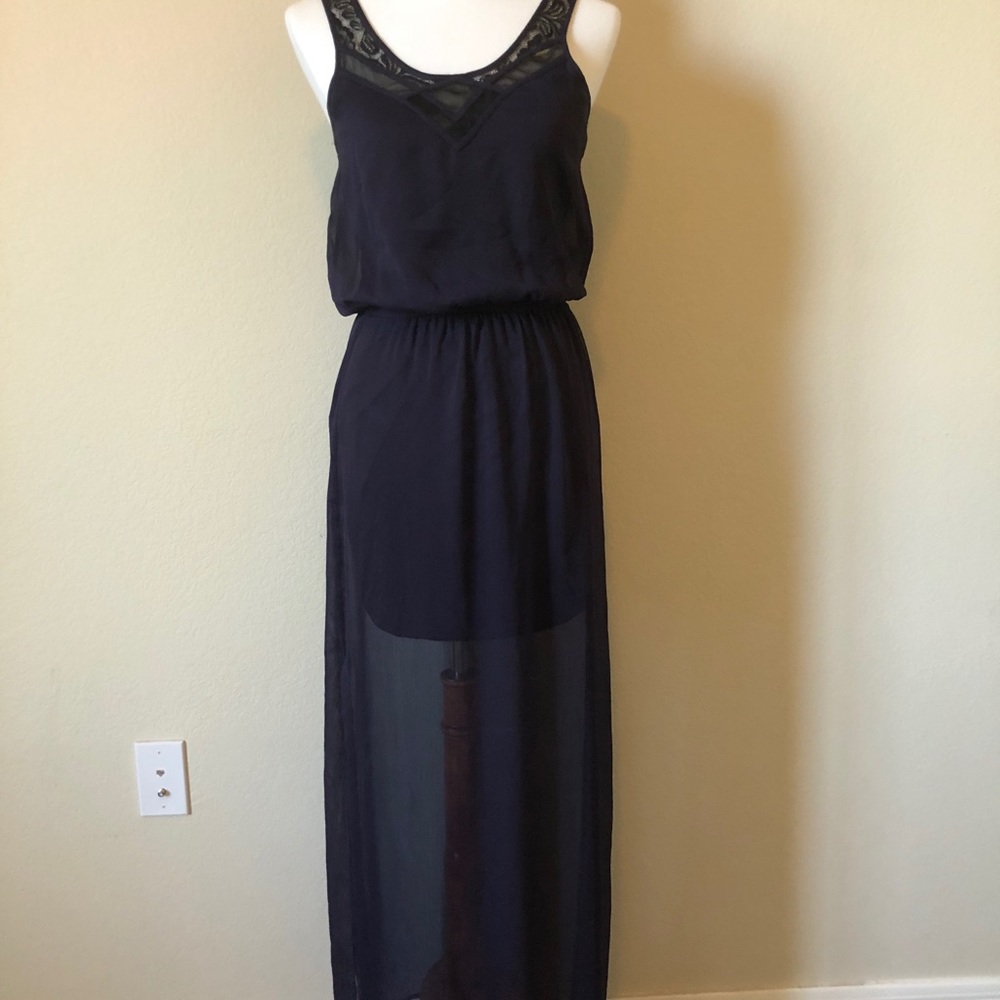 Purple sheer dress